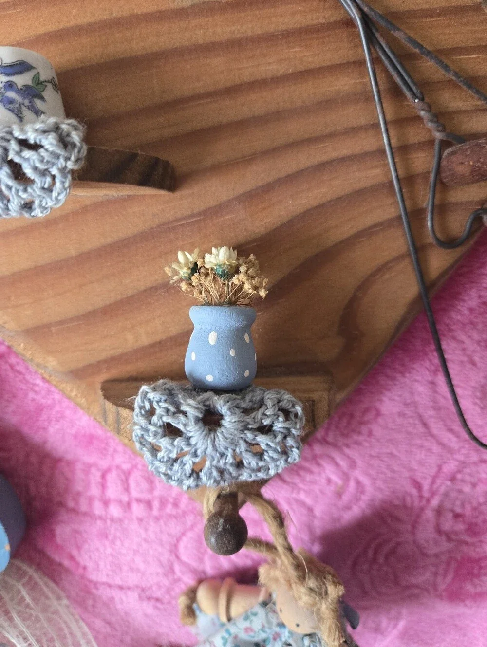 Gorgeous CottageCore Decor Includes Trinket Shelf